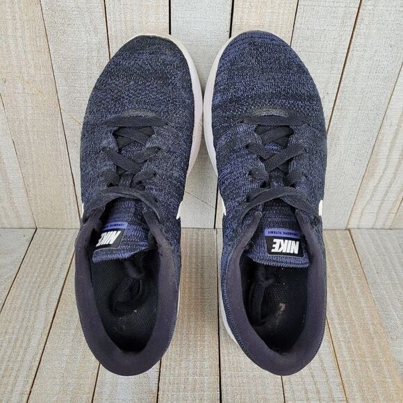 Nike Lunarepic Flyknit Black Blue Low Athletic Running Shoes Women Size 8.5 - Picture 8 of 8